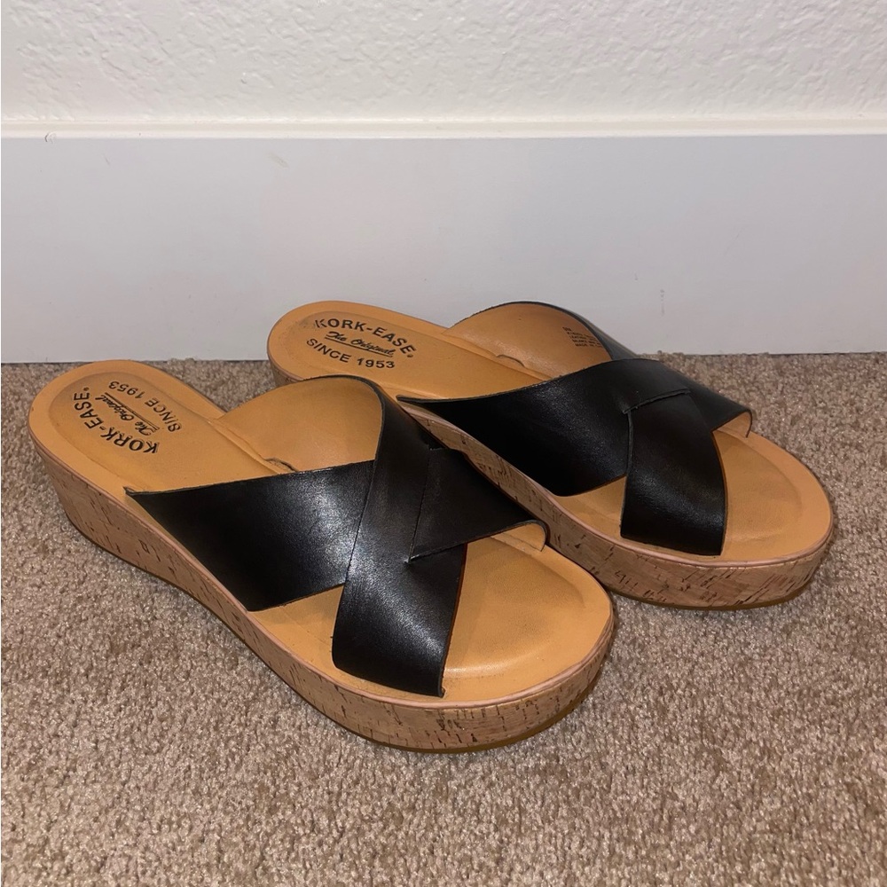 Kirk-Ease Platform Sandal (Black)